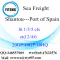 Fret maritime de Port de Shantou expédition à Port of Spain